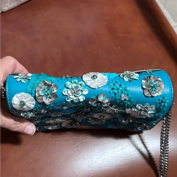 Michael Kors tealFloral Crossbody Bag - Picture 8 of 10